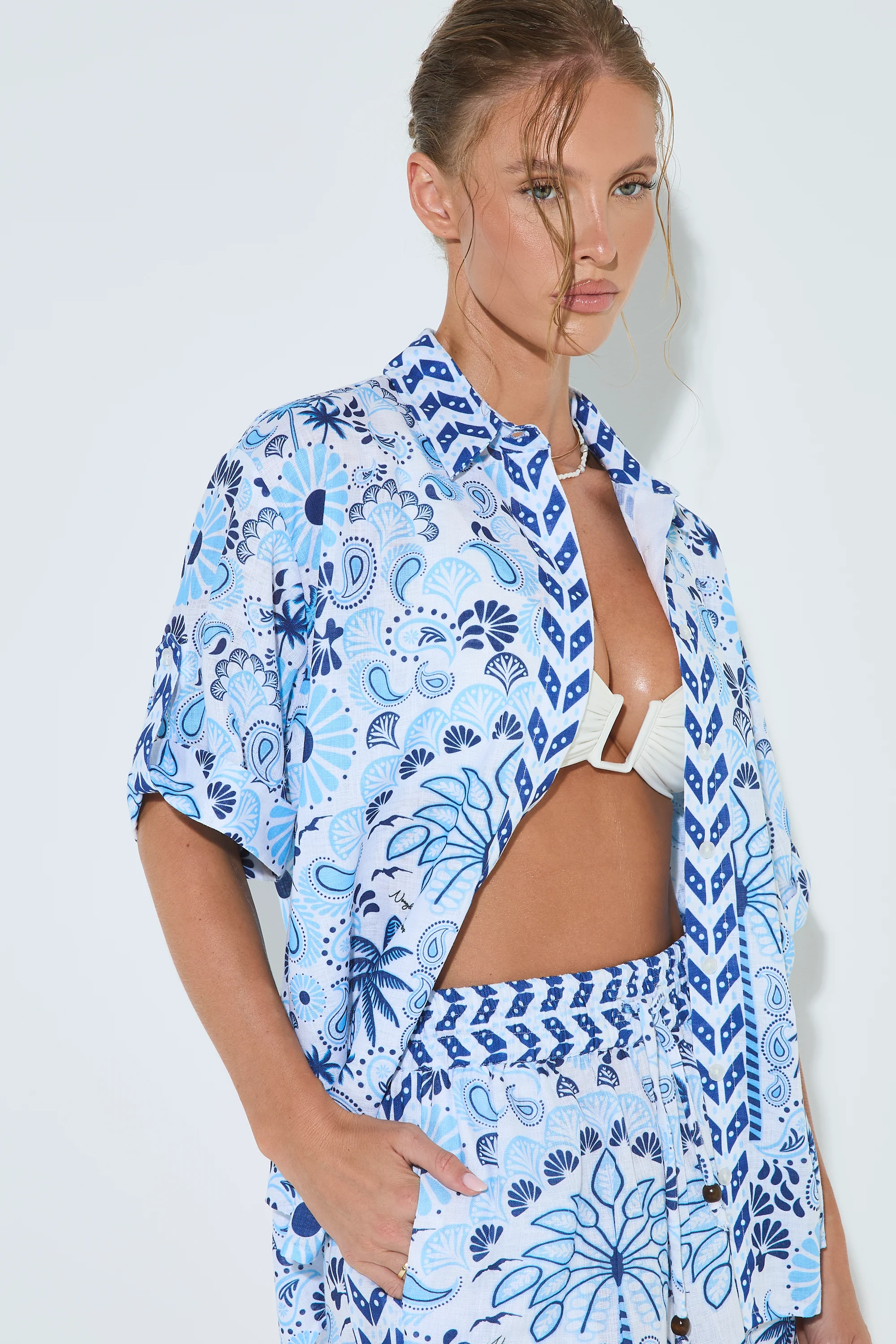 BLUE LAGOON Printed Shirt - Image 3